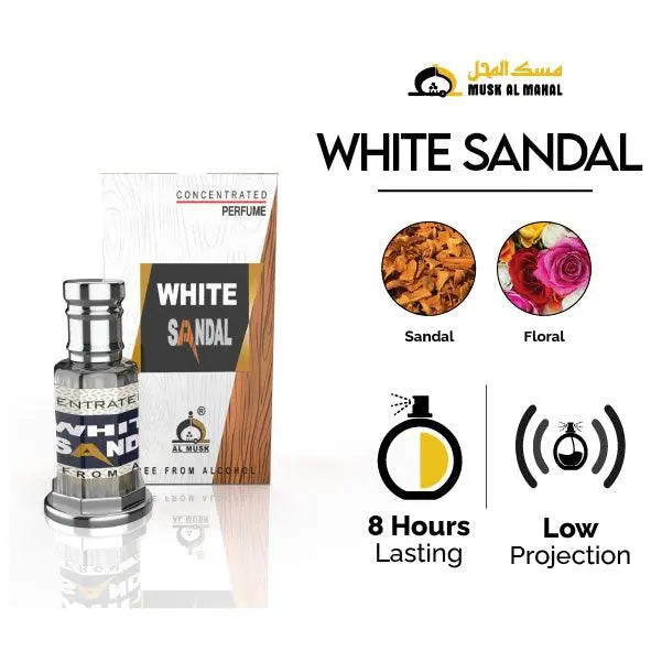 White Sandal | Concentrated Perfume Attar Oil | 12ml Al Mushk