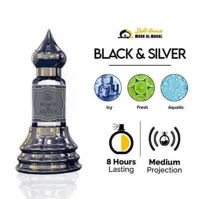 Black And Silver | Premium Attars | 12ml